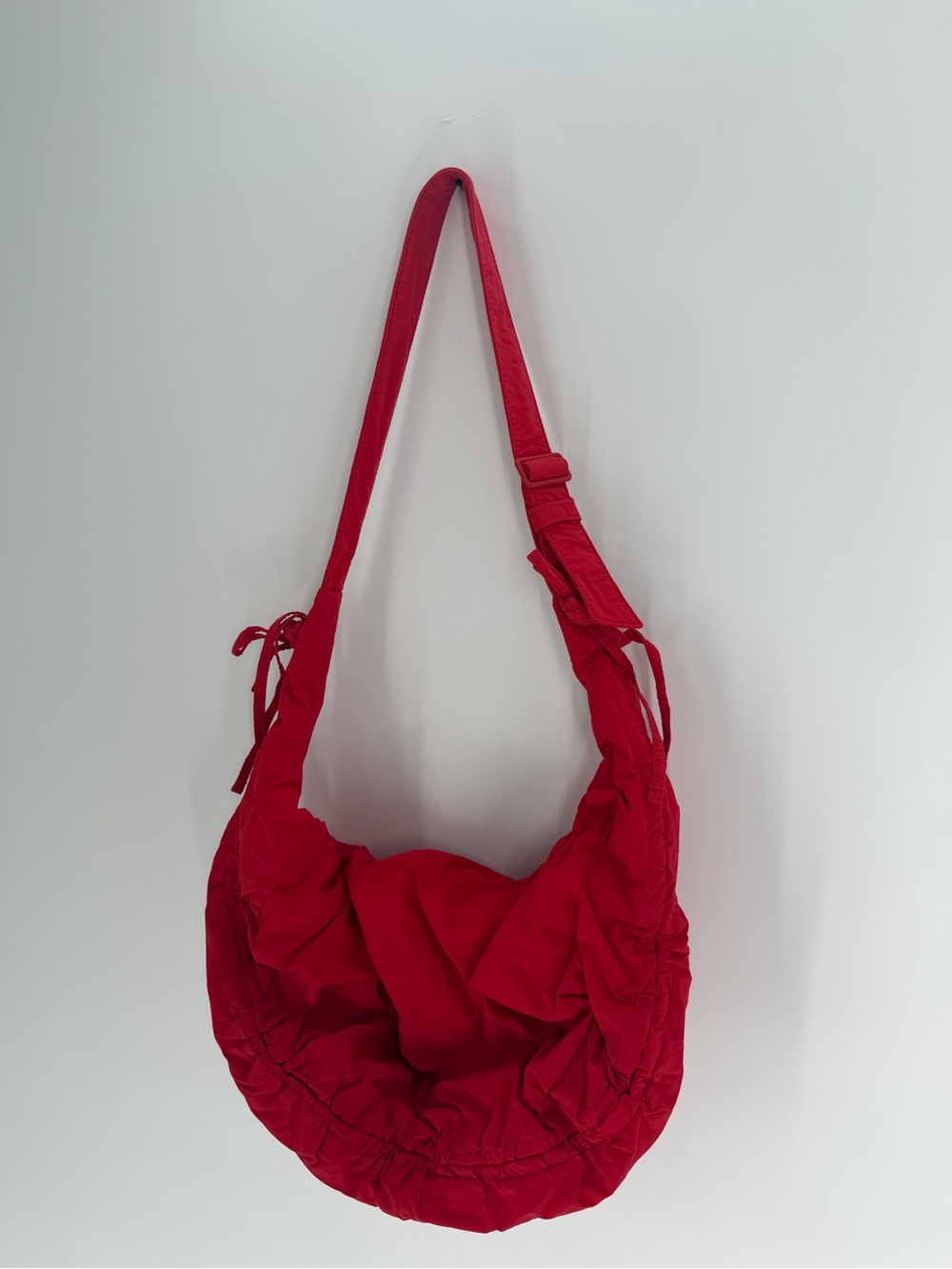 Cos Canopy Mini Crossbody Ruched Bag In Red - Picture 2 of 7